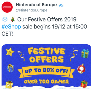 Nintendo vaza acidentalmente uma possível mega promoção de Natal