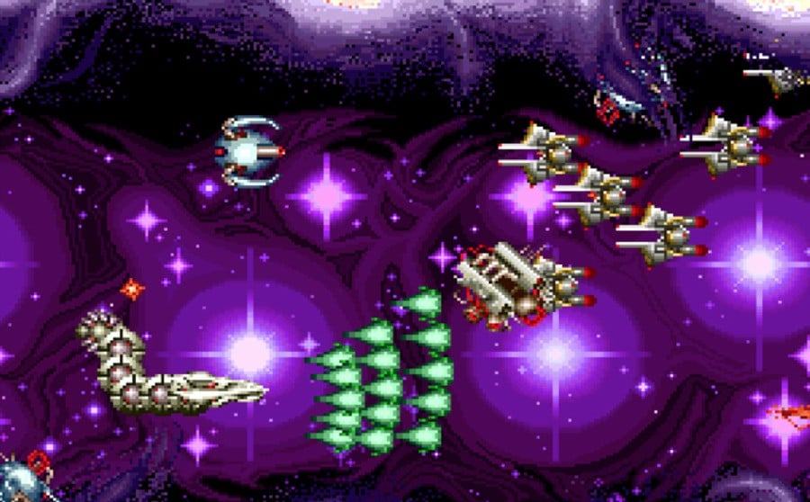 Una captura de pantalla de Arcade Archives SAINT DRAGON, que se lanza hoy en Switch