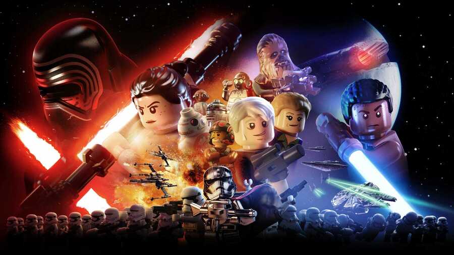 A promotional image for LEGO Star Wars: The awakening of strength