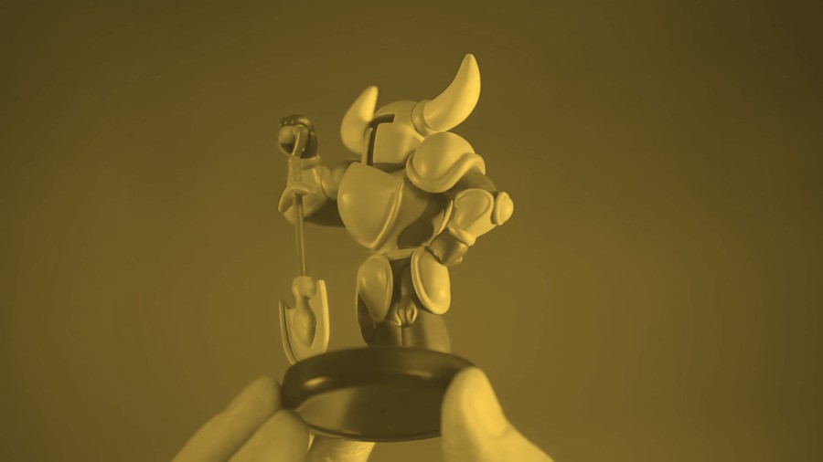 The standard Shovel Knight amiibo