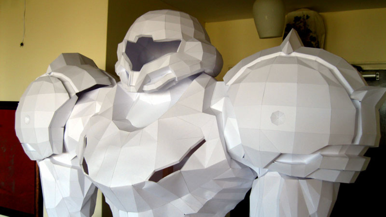 This Giant Paper Samus Must Scare Off Burglars - Nintendo Life