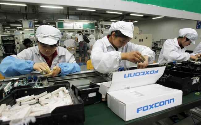 Foxconn employees at work