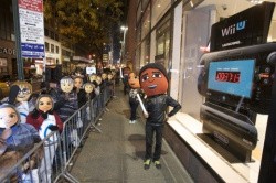 The creepy life-size Mii characters are happy