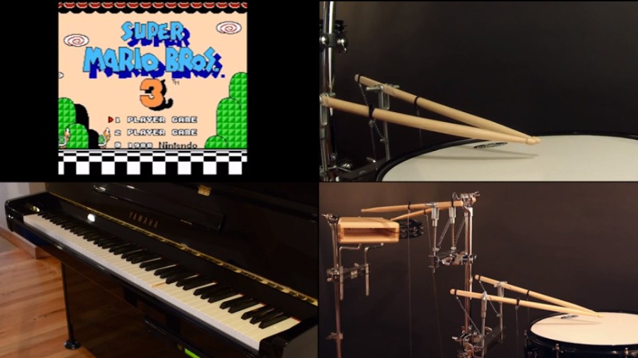 Weirdness Robots Play Classic Nintendo Music and Sound Effects