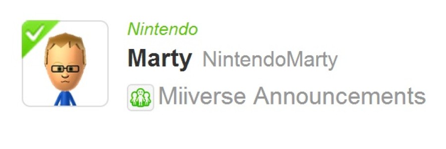 Marty Miiverse Annoucements