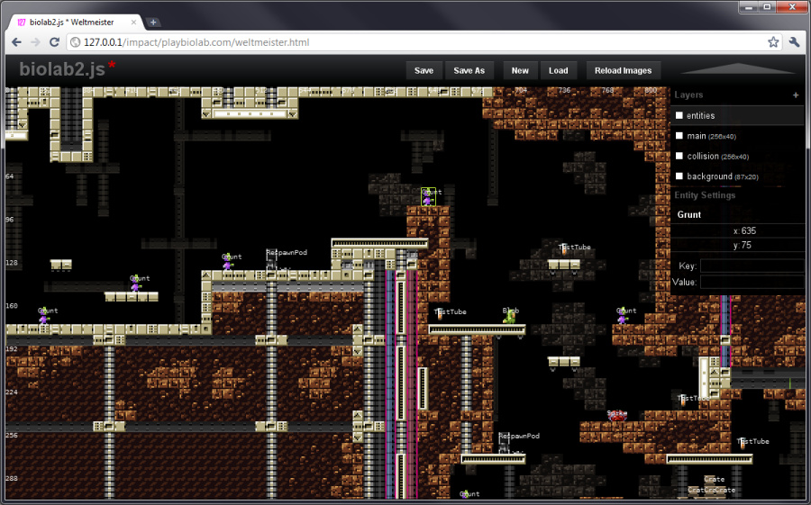 Impact's level editor