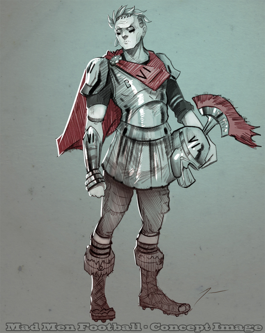 Mad Men Football Wii U Julius Caesar Concept Art Image