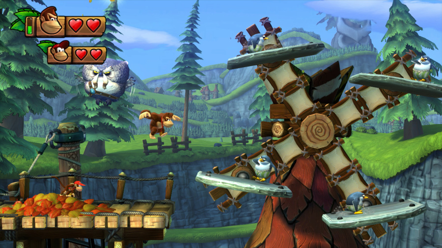 Donkey and Diddy exploring Autumn Heights.