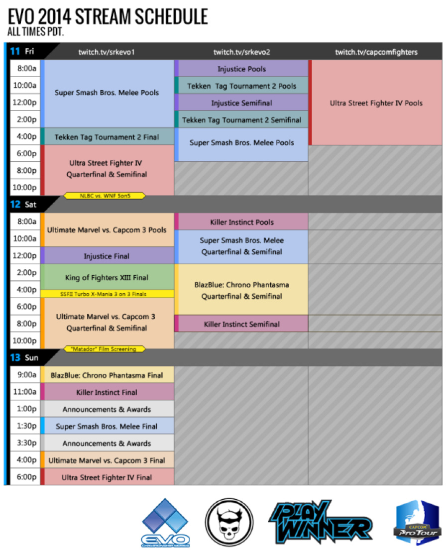 Evo2014 Stream Schedule V3