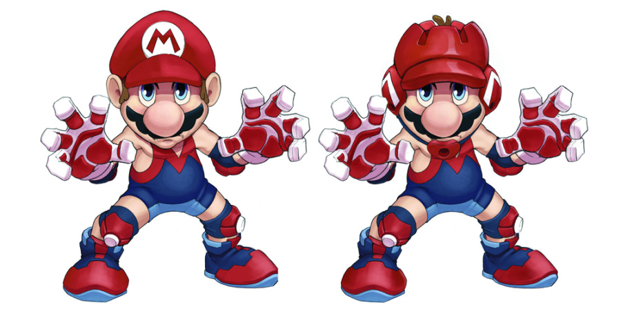 Two of Mario's proposed costume designs