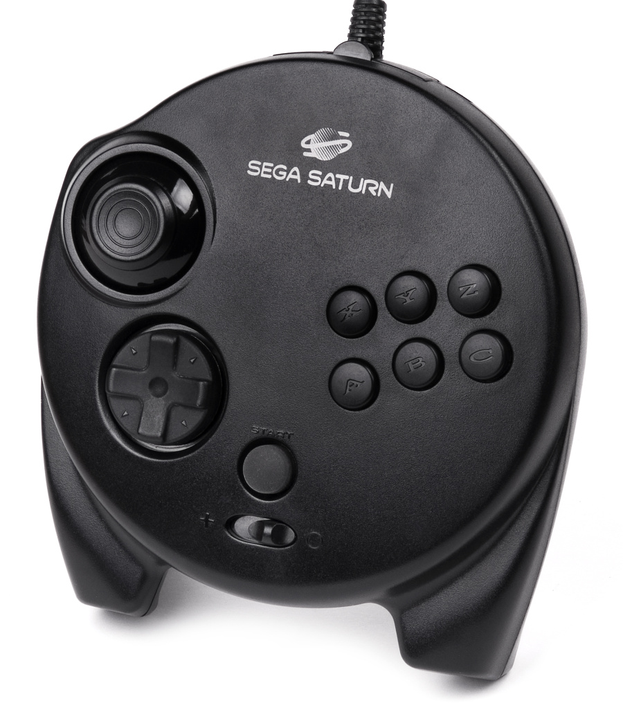 The 3D Control Pad for the SEGA Saturn predates the N64 controller, but was not widely supported or successful