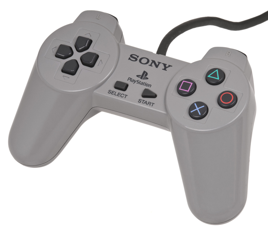 The original playstation controller lacked analogue sticks and was very reminiscent of the SNES controller
