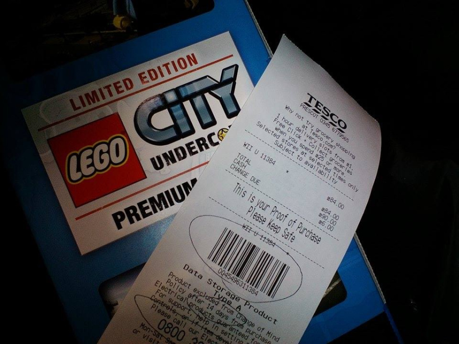 Gaming Lego City Undercover Pack receipt