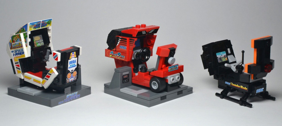 Sega Classic Arcade Machines in Lego