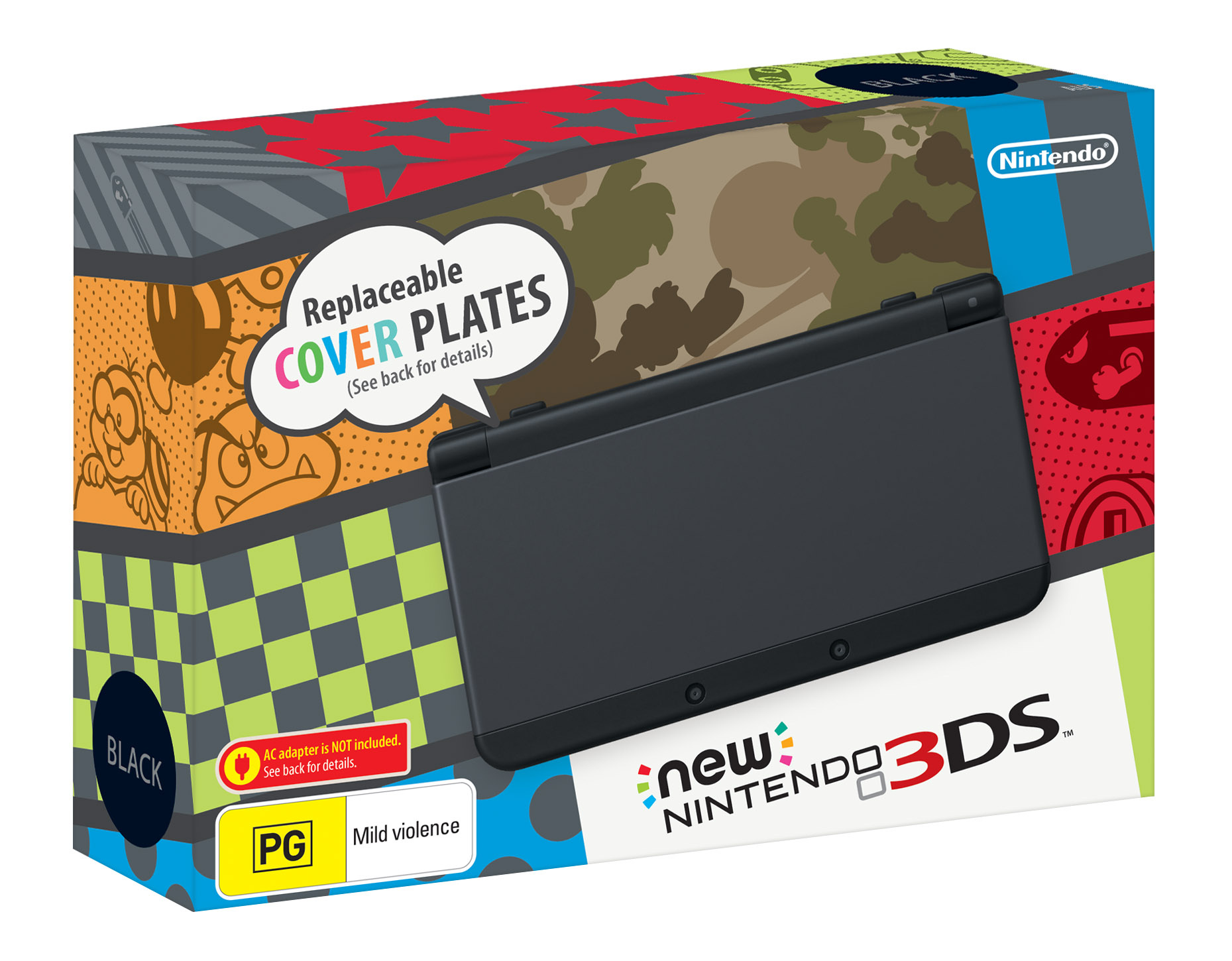 Black New Nintendo 3DS and Animal Crossing: Happy Home Designer Bundle