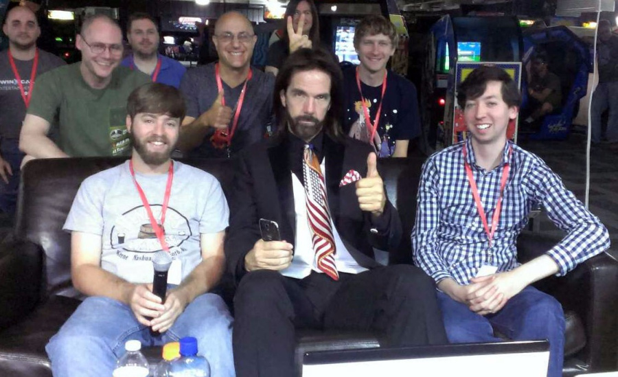 Robbie Lakeman, Billy Mitchell and Wes Copeland, photographed at an earlier event