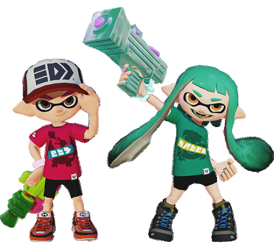 Splatoon Inkling in Pokemon Themed Outfits
