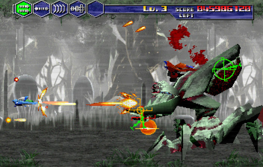 Thunder Force V took the series into the realm of 3D graphics, but the action remained in 2D