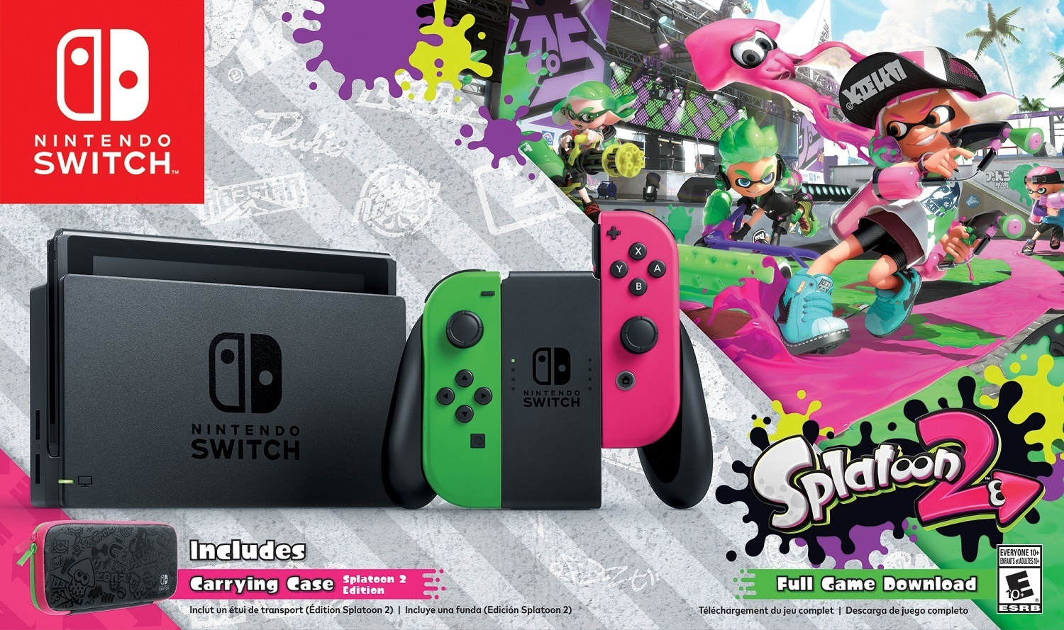 Colourful Nintendo Switch Splatoon 2 Edition Bundle is Heading to North