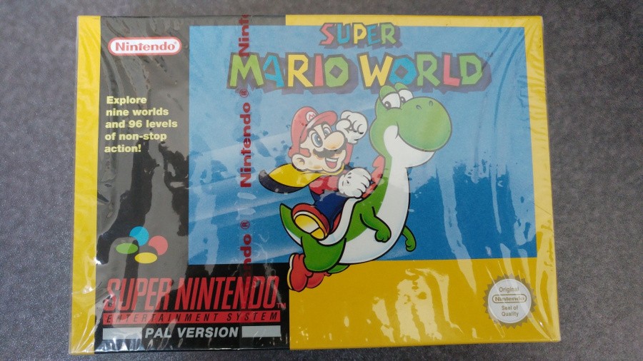 A totally sealed and mint copy of Super Mario World - not something you see every day