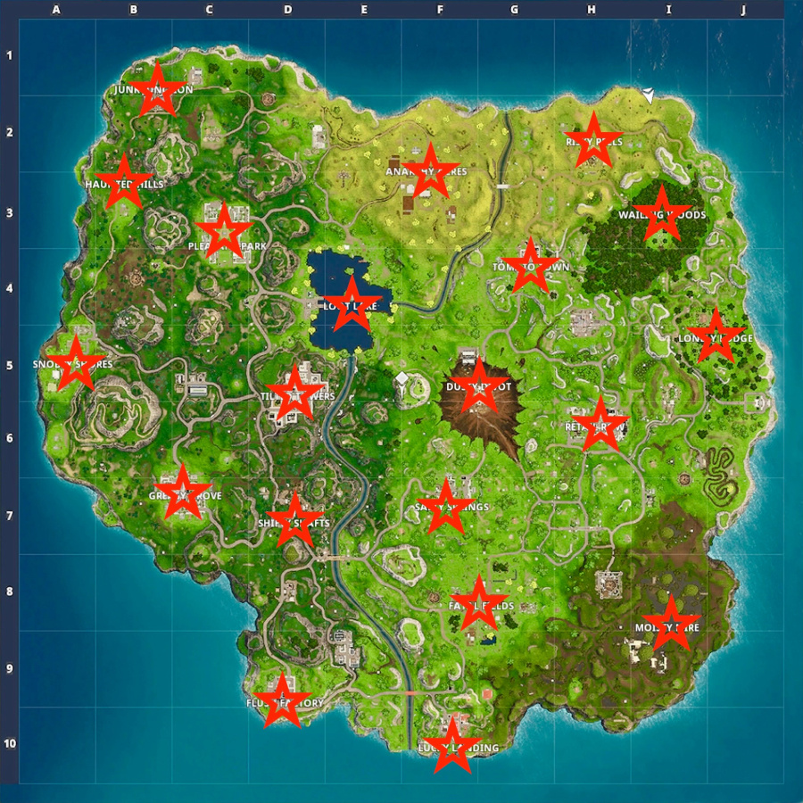 Fortnite - How To Visit Different Named Locations In A Single Match 