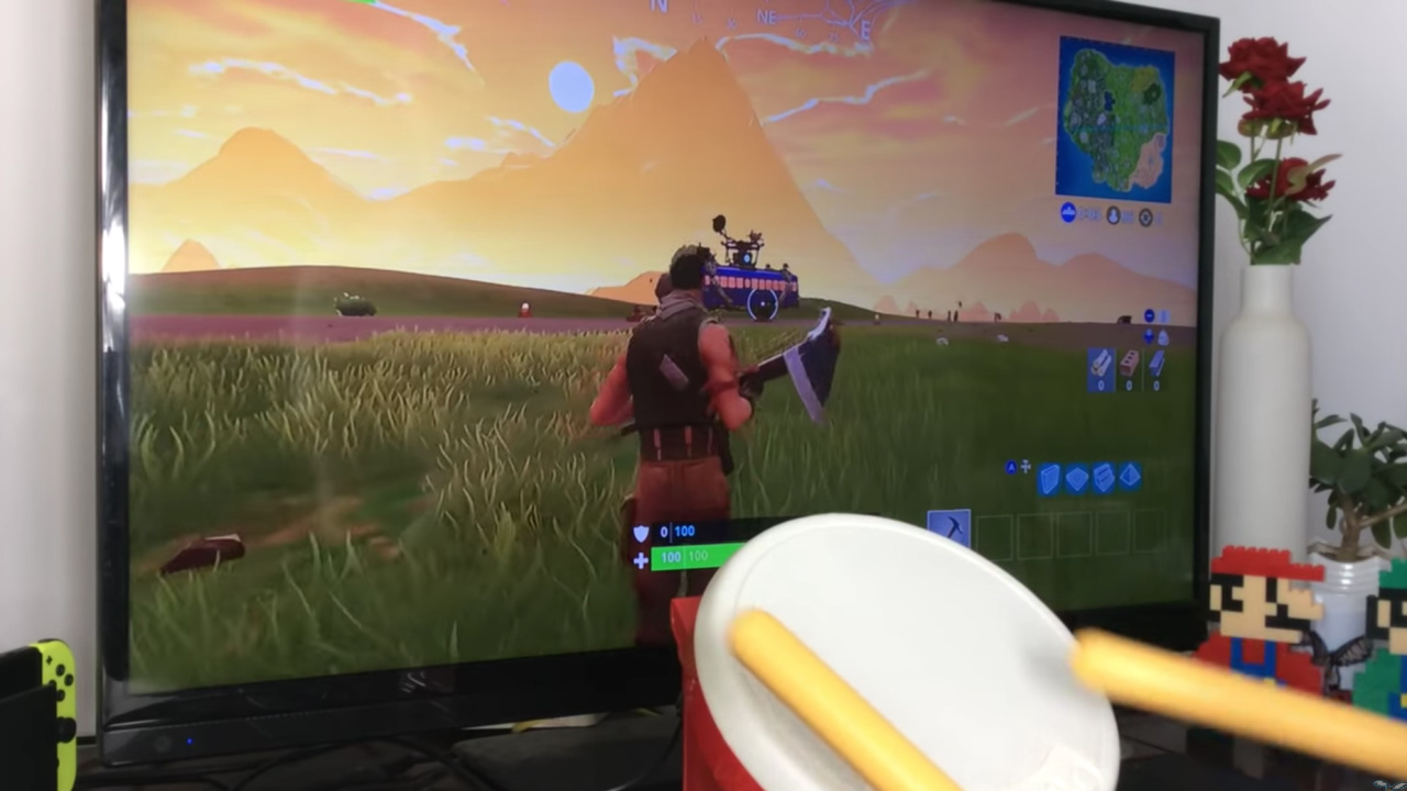 Random: Playing Fortnite With A Taiko: Drum Master Drum Is Definitely Not Recomm...