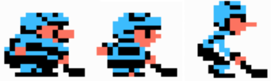 The three types of players from Ice Hockey for the NES. Image credit: Gaming Rebellion