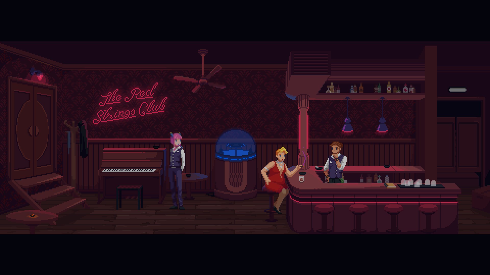 Red Strings Club - Screenshot der Bar