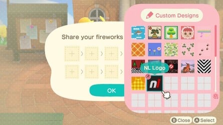 Animal Crossing New Horizons Isabelle Custom Design Fireworks