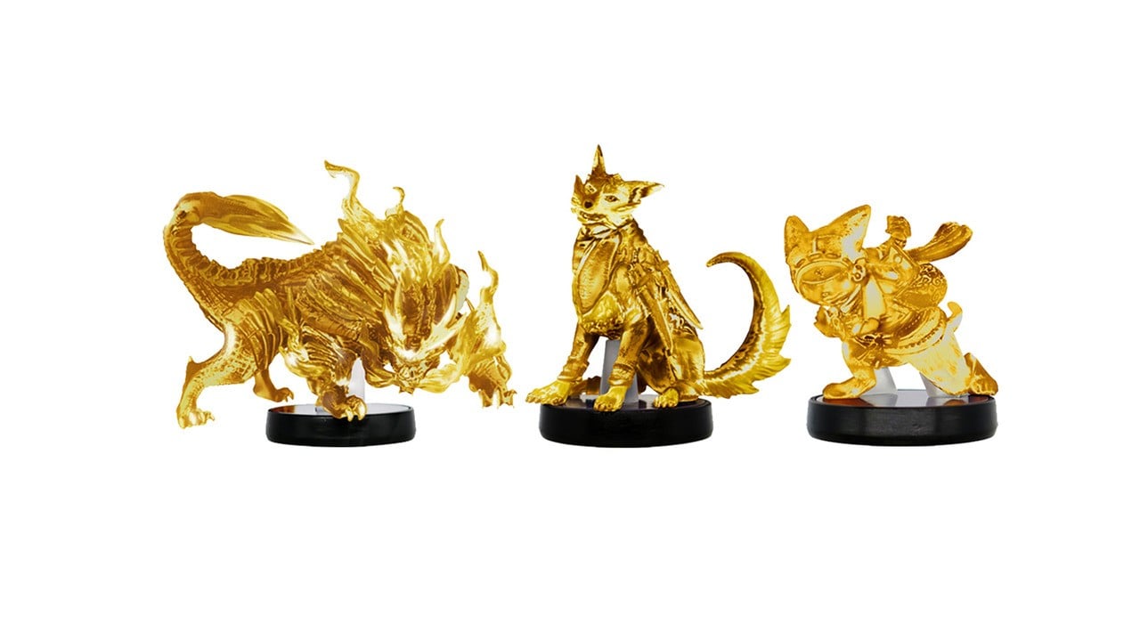 Gold Monster Hunter Rise amiibo “Special Edition” Set up for the 7-Eleven lottery in Japan
