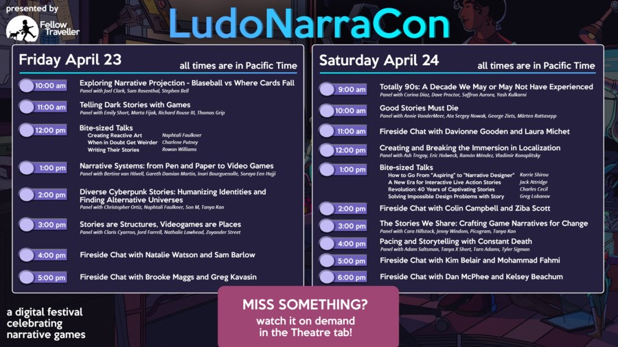 LudoNarraCon talks and panels