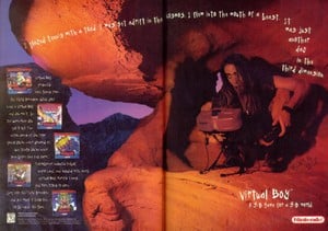 American adverts were predictably awful; playing Virtual Boy turns you into a caveman, apparently