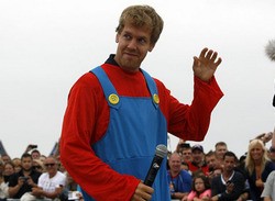 Formula One Champion Sebastian Vettel Channels His Inner Mario