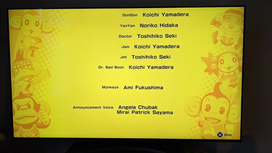 Announcement voice in the Banana Mania credits: Angela Chubak and Mirai Patrick Sayama