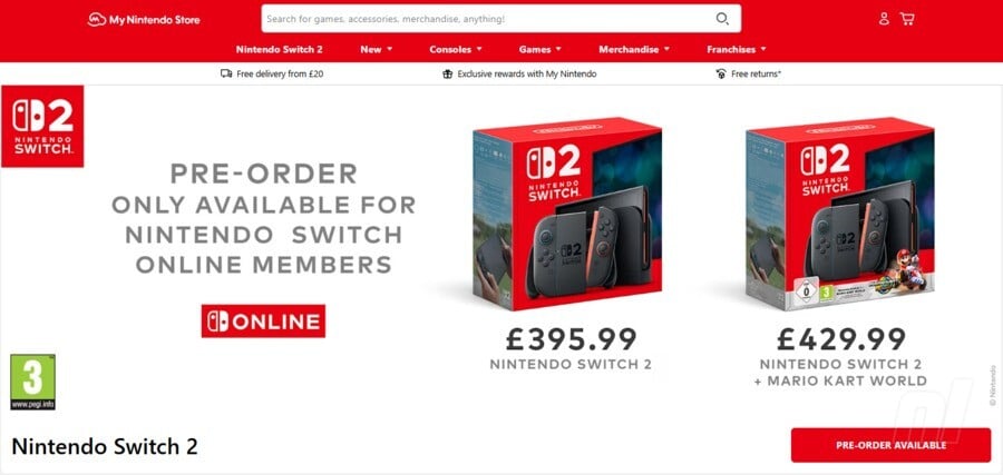 Nintendo Switch 2 Pre-Order Situation