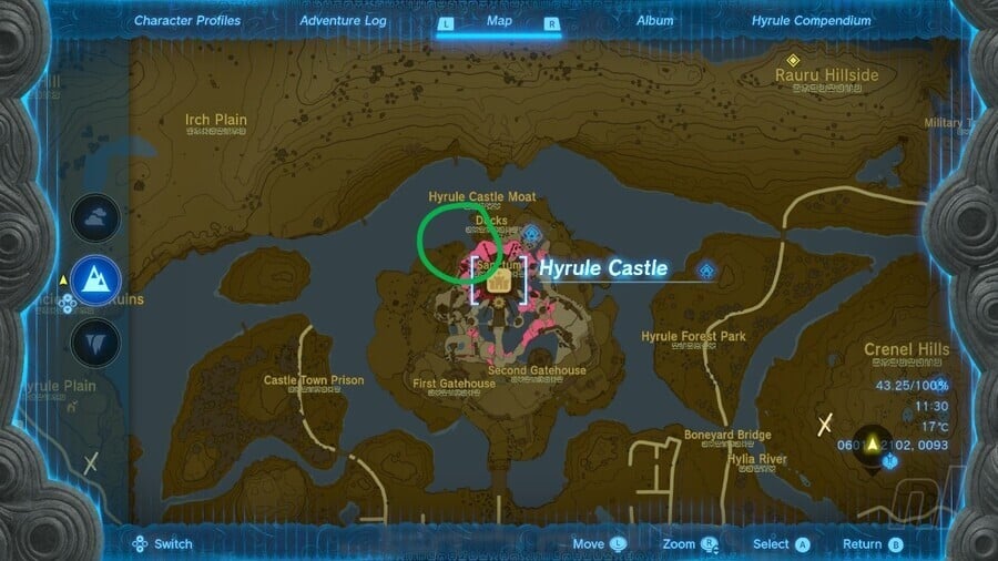 Hyrule Castle map