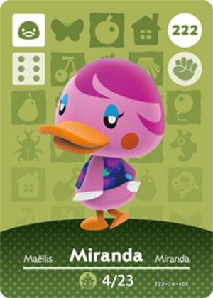 Miranda amiibo card