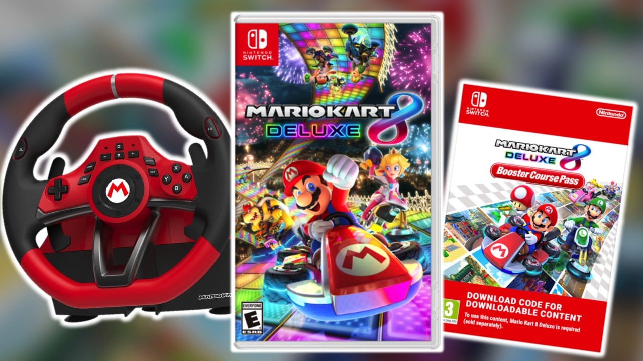 Nintendo Switch (Neon Blue/Red) + Mario Kart 8 Deluxe + Super