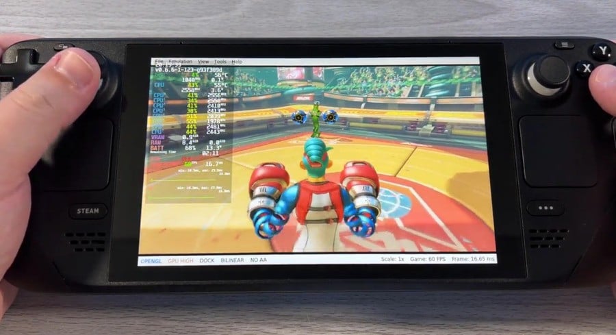 ARMS para Nintendo Switch ejecutándose en Steam Deck