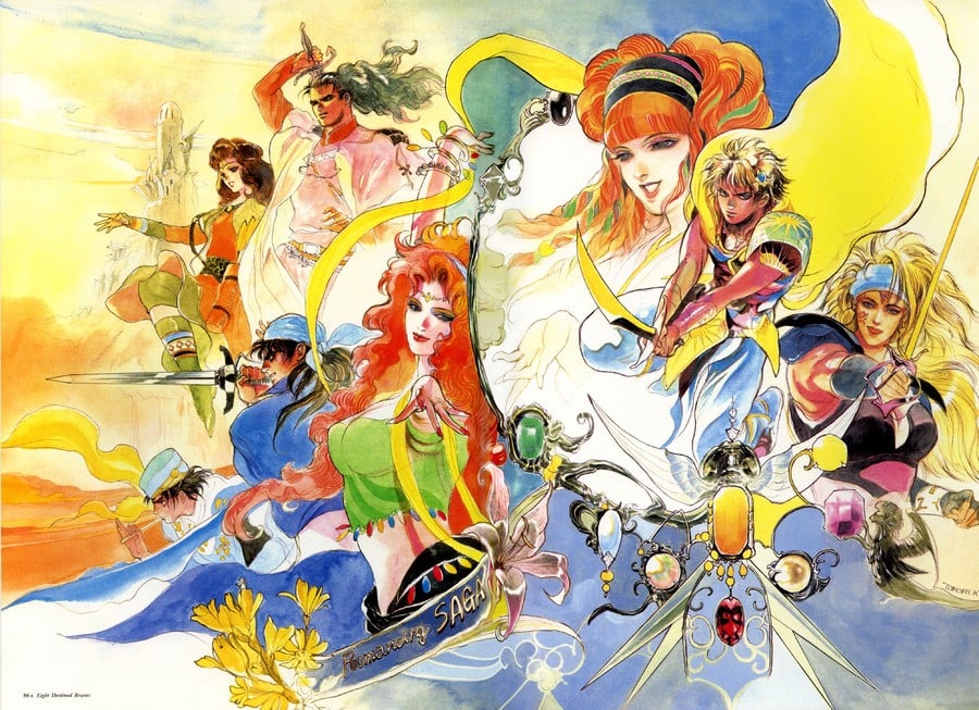 Romancing SaGa Playable cast key art