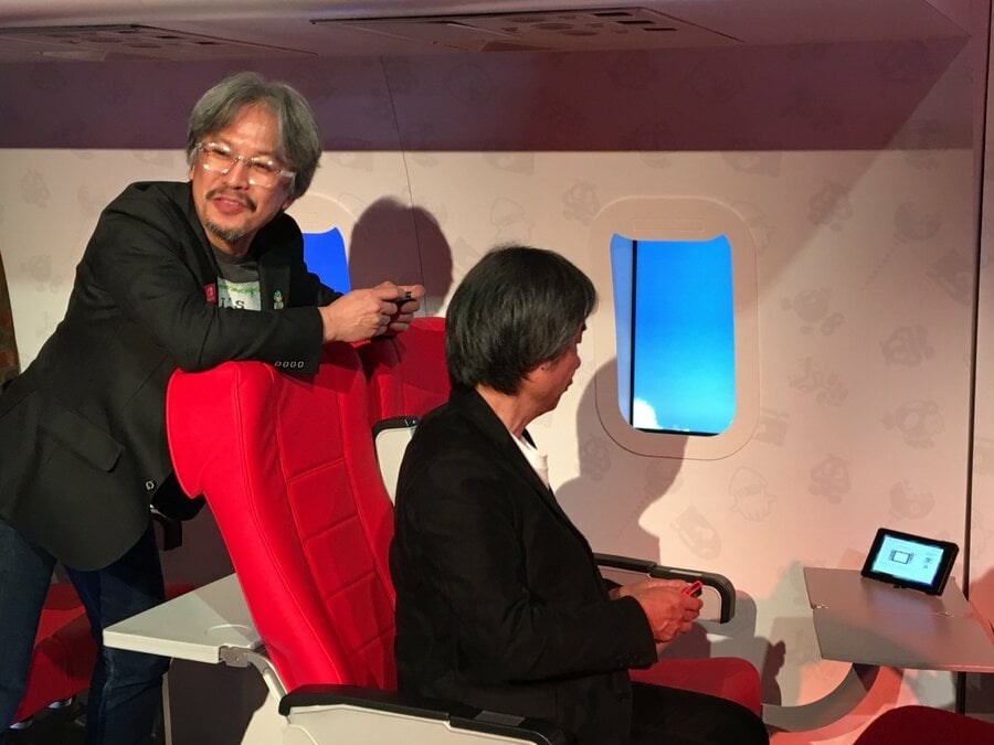 "This was comparable to the card… my heroes coming to my Switch Demo station in NYC prior any fans being able to see the Switch… MK8D in my airline seats." - Rob on interacting with Eiji Aonuma and Shigeru Miyamoto