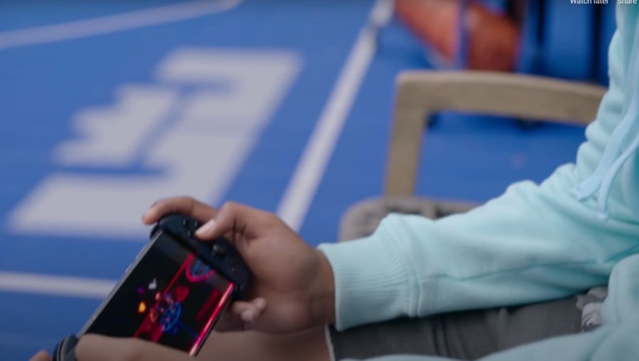 LeBron Junior plays his own game on a console. That's impressive. How did he get it on there? Did he manage to get a dev kit somehow? Tell us your secrets, Dom