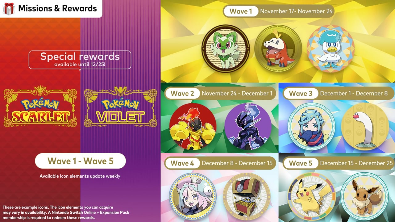 Alt det bedste jord voksen Switch Online's 'Missions & Rewards' Adds Pokémon Scarlet And Violet Icons  | Nintendo Life
