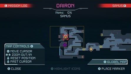 Metroid Dread Dairon Map