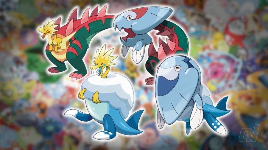 Dracozolt #880, Arctozolt #881, Dracovish #882, and Arctovish #883