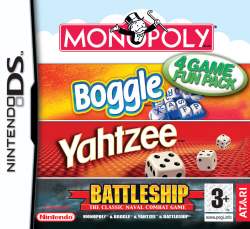 Monopoly, Boggle, Yahtzee, Battleship Cover