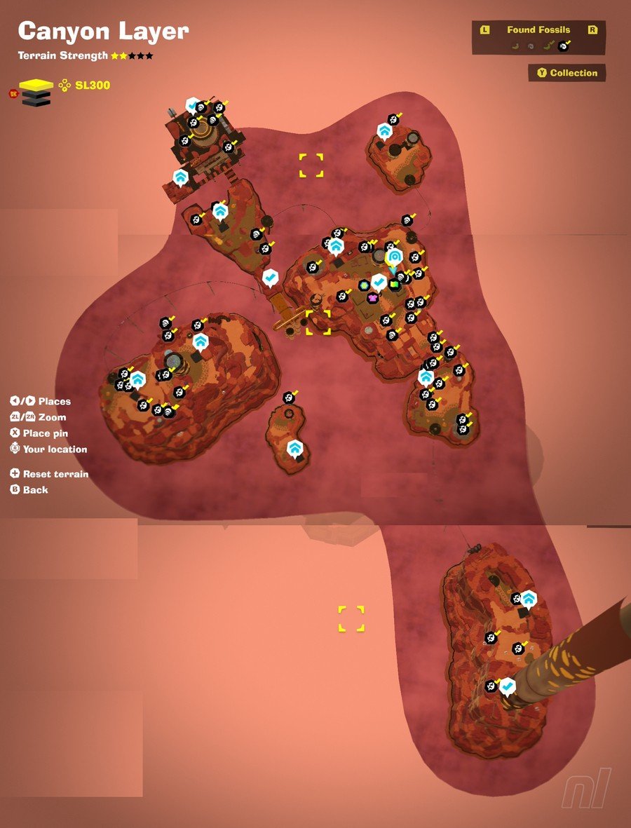 Canyon Layer SL300 Fossil Map