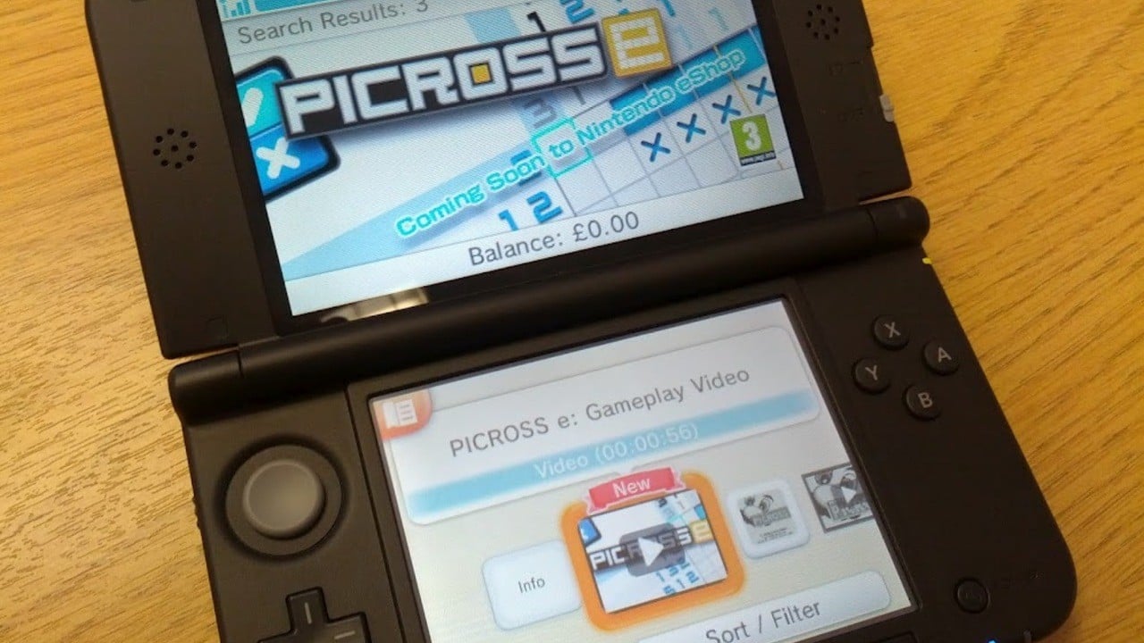 ピクロス E のリストが Euro 3DS eShop に登場