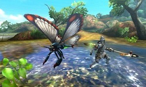 Pummel giant insects with a small insect on a staff