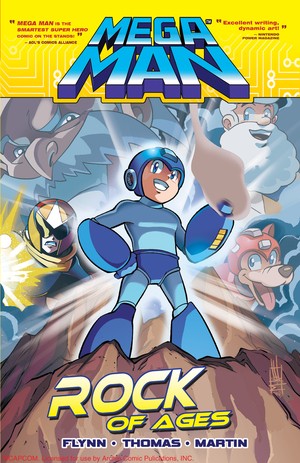 The Blue Bomber looks rather happy